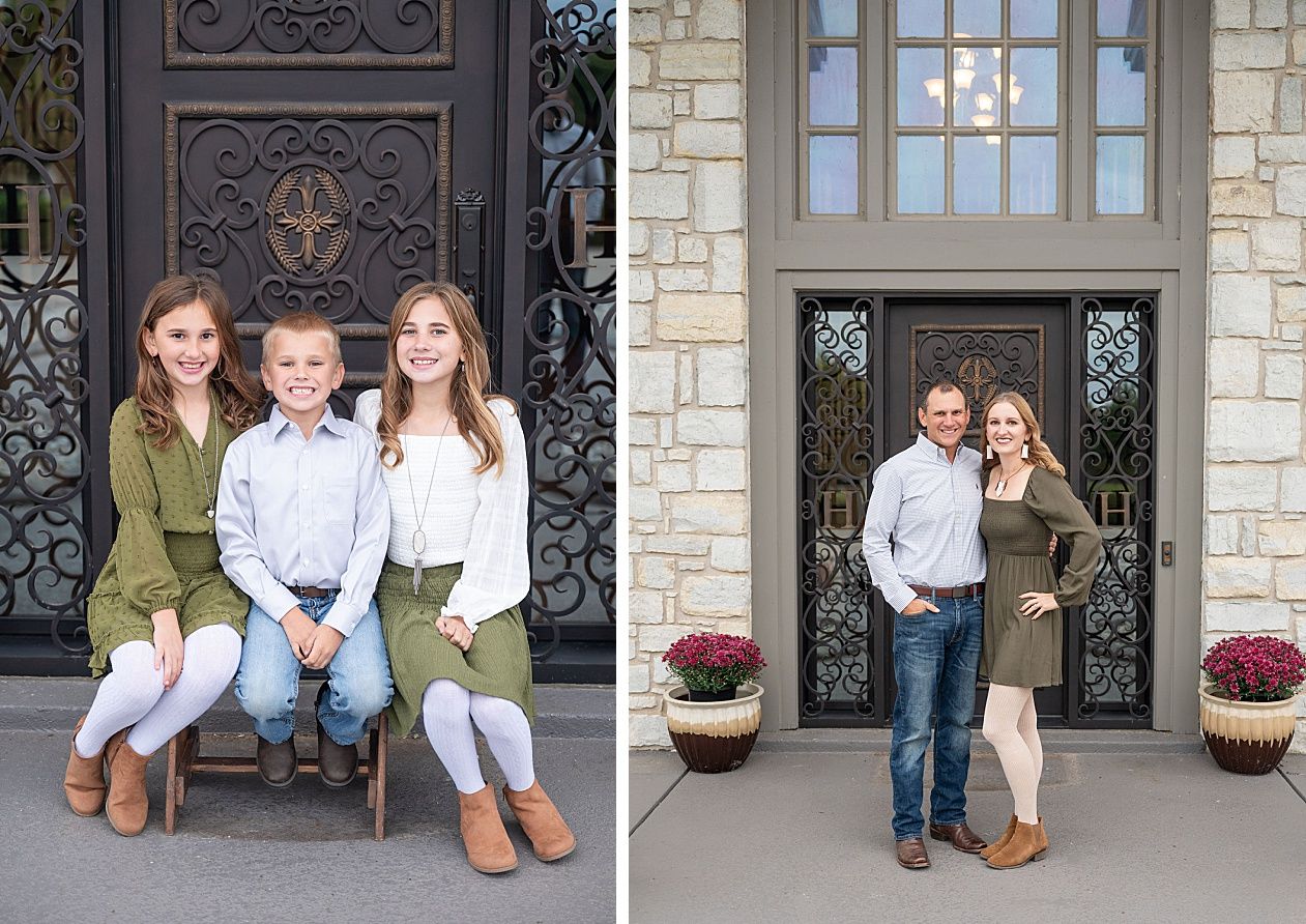 Family of 5 Portrait Session with pet dog at Private Residence by Bartlesville Family Photographer Kristi Bray