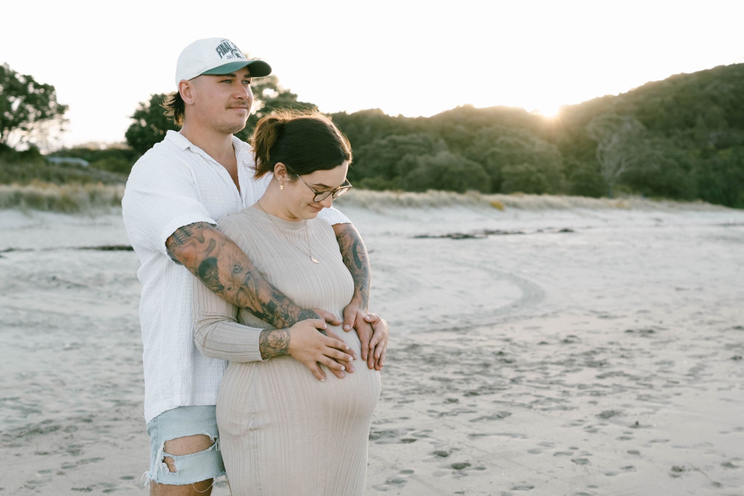 Maternity Sunset Photography Cooks Beach Whitianga Coromandel Family Photographer