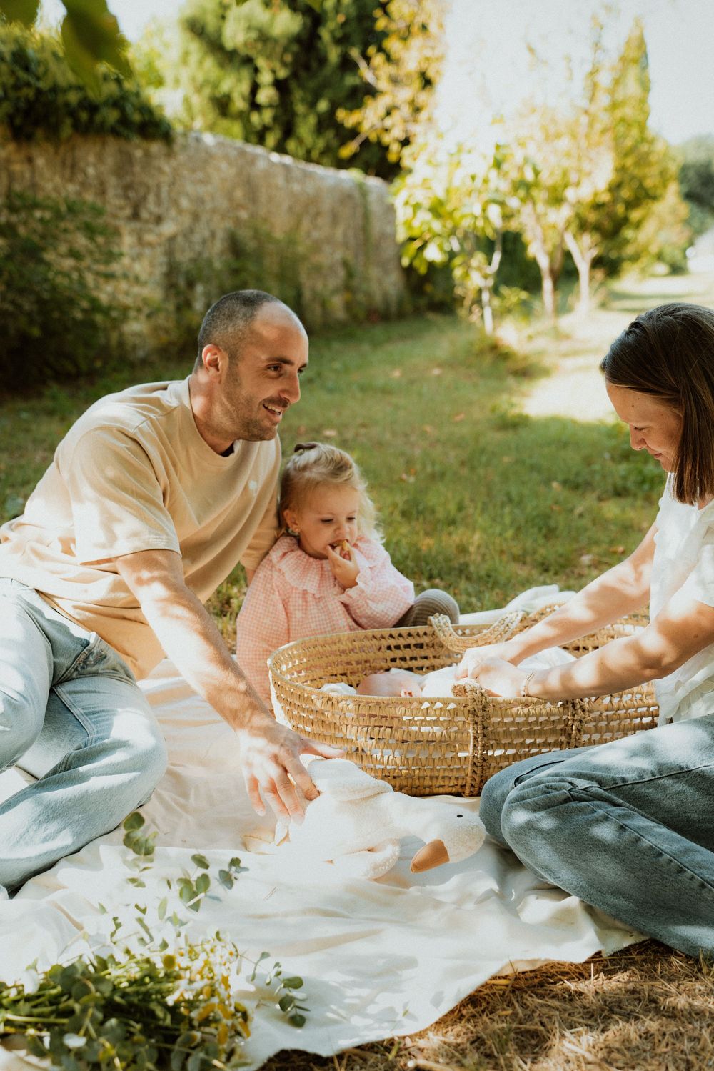 Séance photo en famille au parc de Castries proche de Montpellier
