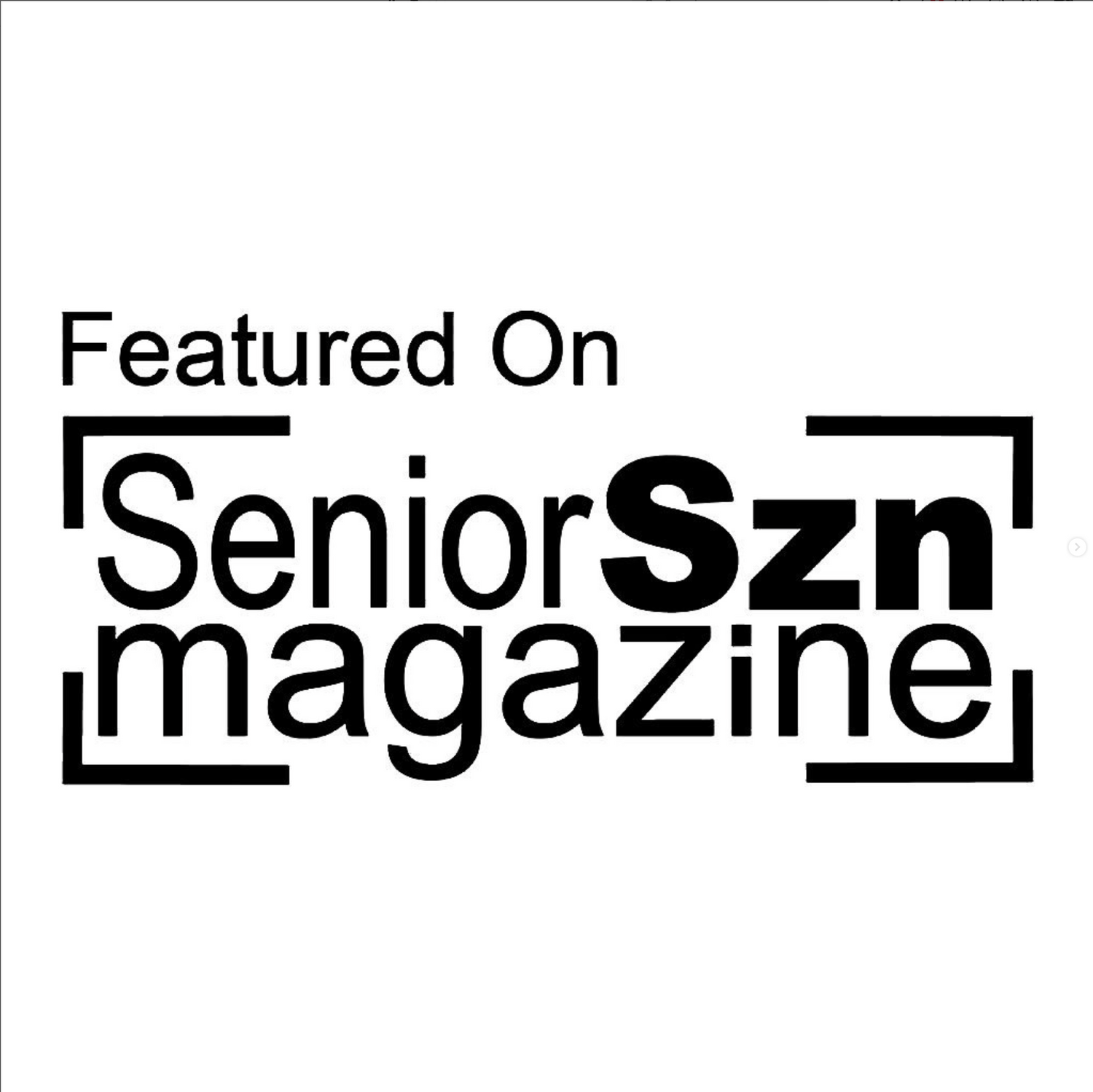 Clean typography design for SeniorSzn magazine in modern font.