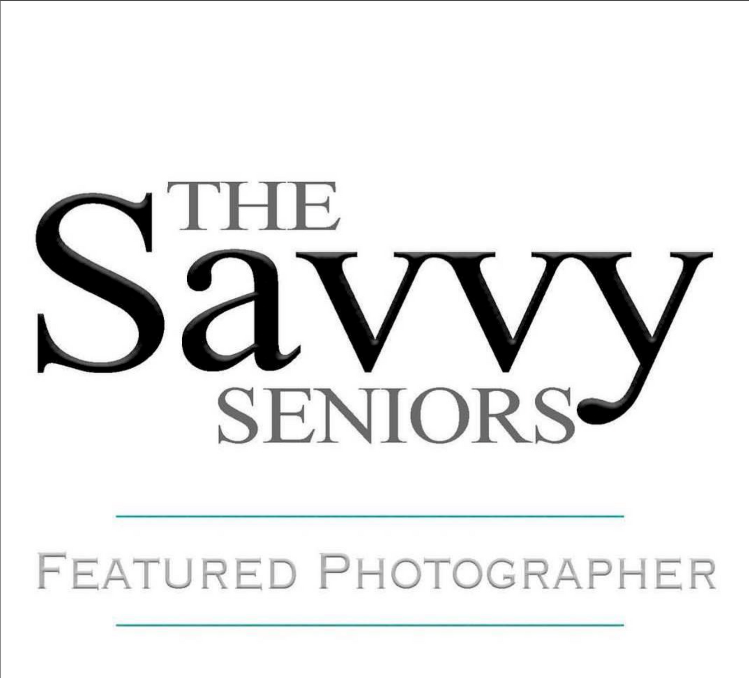 Minimalist text design for Savvy Seniors featured photographer.