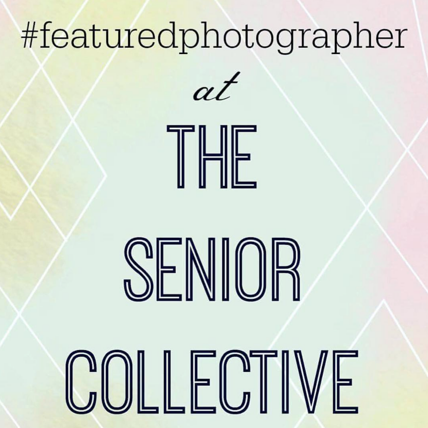 Modern typography layout for featured photographer at The Senior Collective.