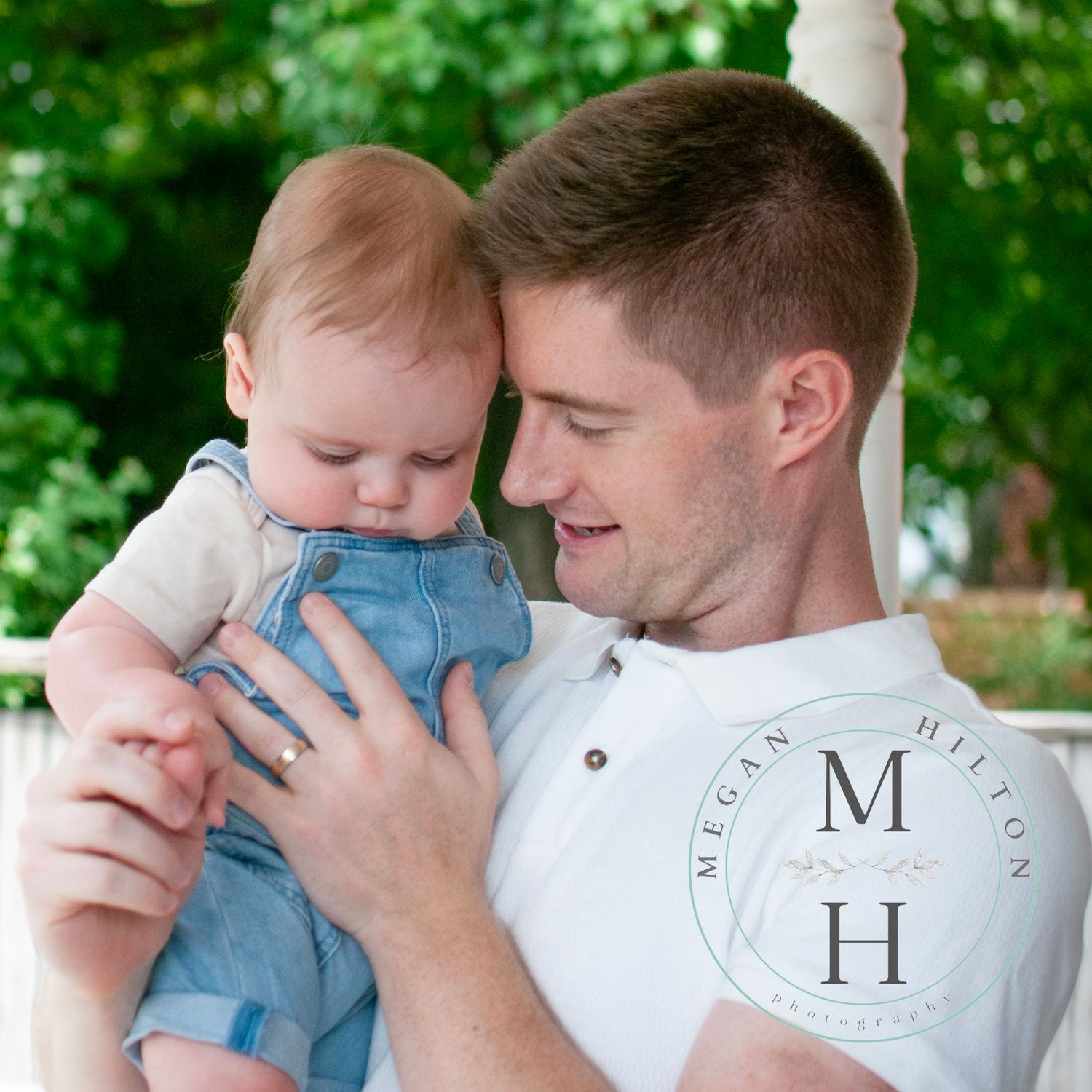Image of dad and baby boy candid photo