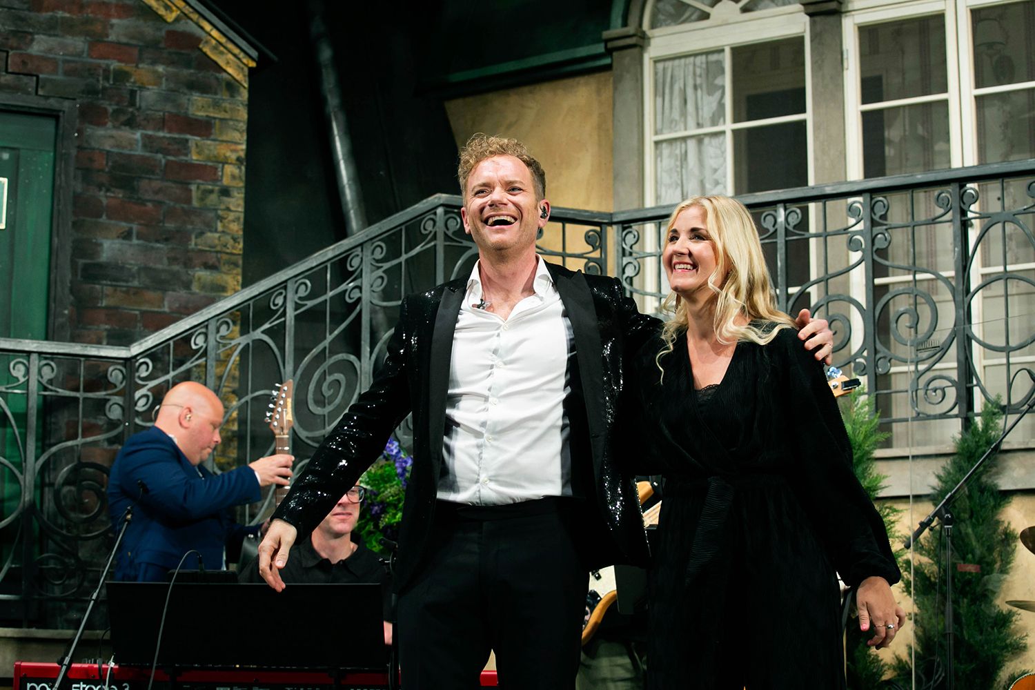 Musikalkväll på Vallarnas Friluftsteater i Falkenberg med Peter Johansson och Emmi Christensson. Fotograf Rebecca Nordin.