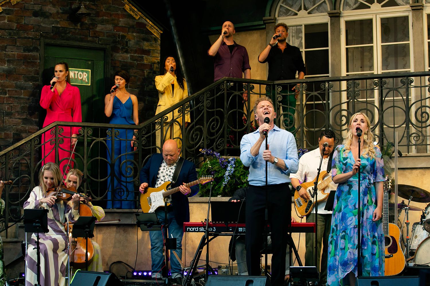Musikalkväll på Vallarnas Friluftsteater i Falkenberg med Peter Johansson och Emmi Christensson. Fotograf Rebecca Nordin.