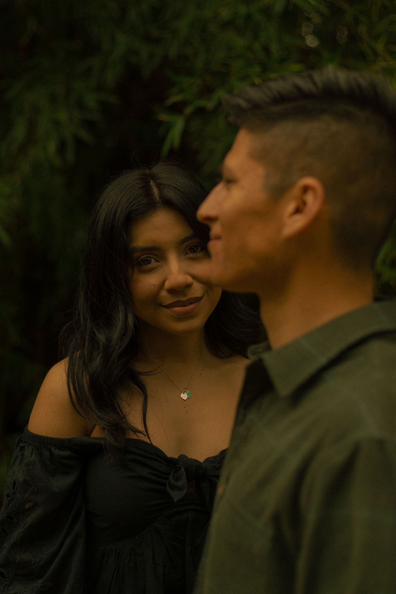 Romantic engagement photography session with film and cinematic feelings that tell the couples story of love in Los Angeles, California.