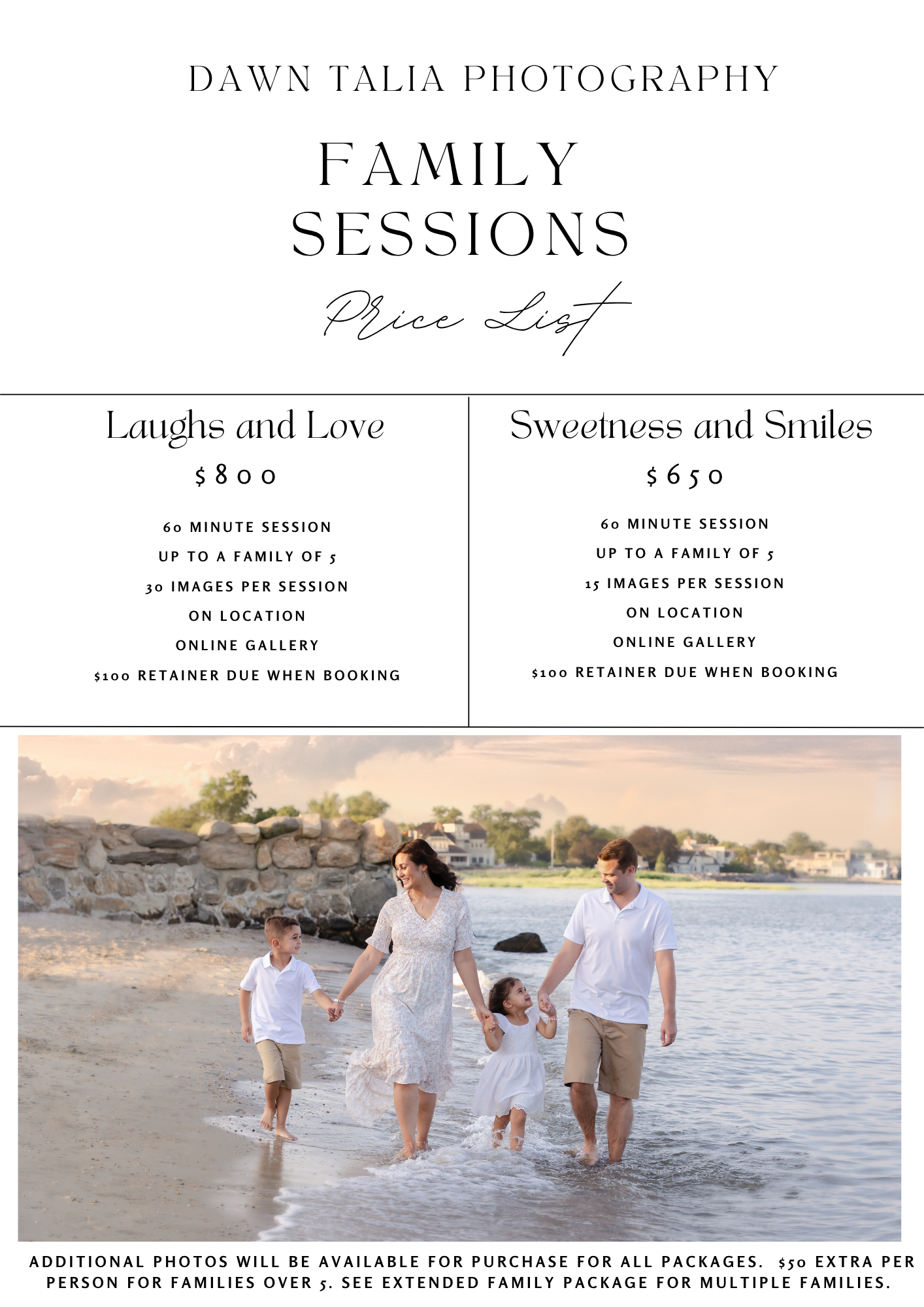Dawn Talia Photography Pricing - Port Chester, NY - Family Sessions