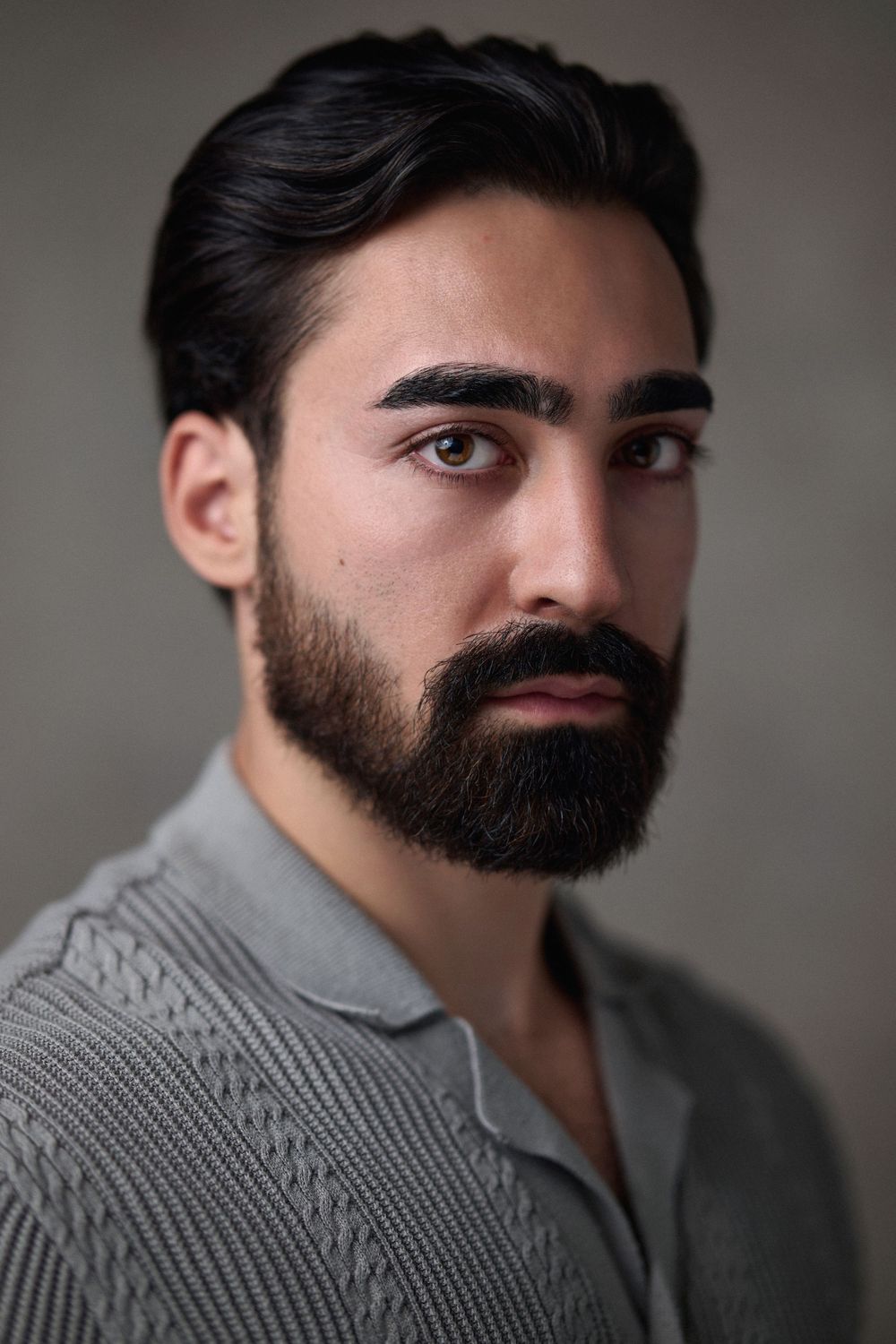 Actors headshot of Aydin shot in the London studio
