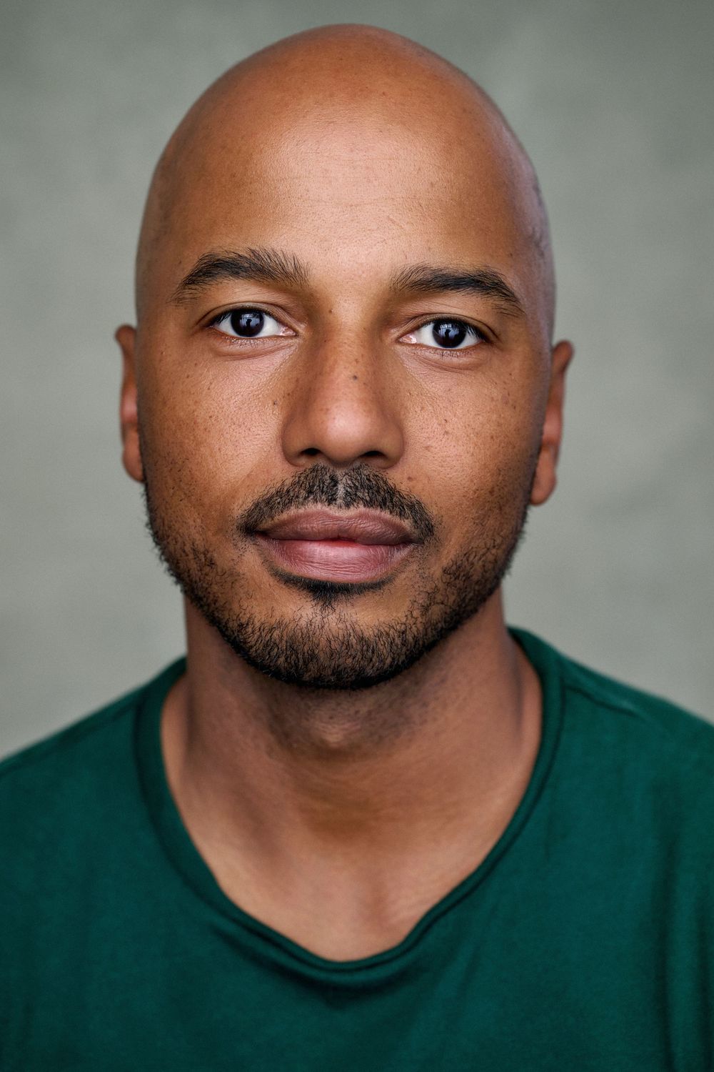 Headshot of actor Anthony Brown Junior shot in the London studio