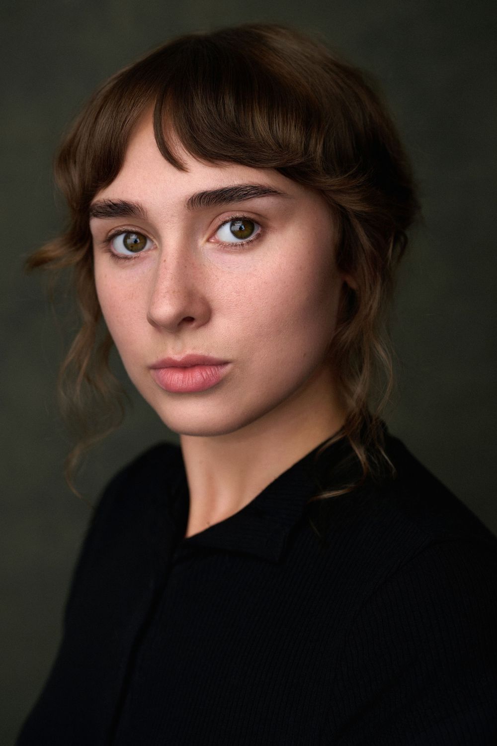Headshot of actor Lotta Boo Wild shot in the London studio