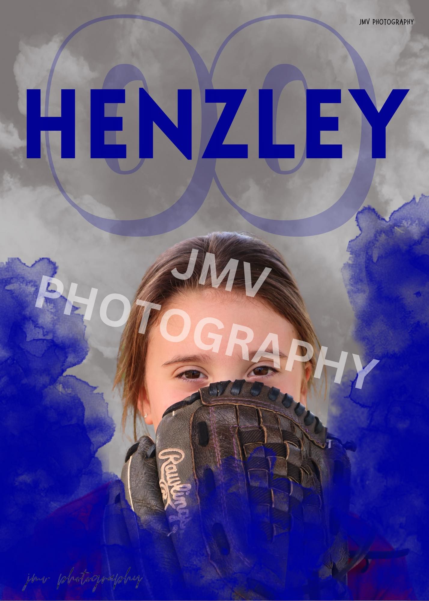 Artistic sports portrait sequence with blue smoke effects and overlaid text.