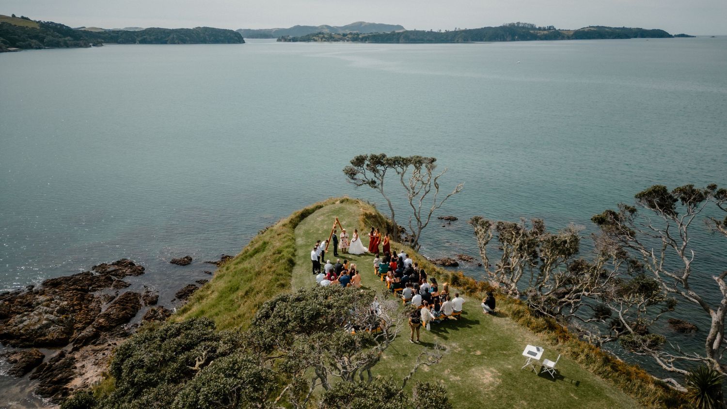 Wedding Ceremony at Baylys' farm at Waitangi