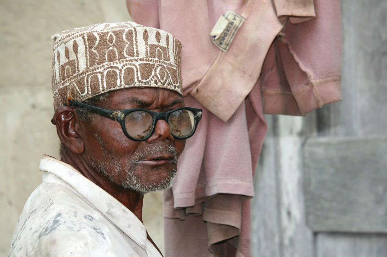 Portrait of an old man in India. Small tour groups. Portrait Photography.
