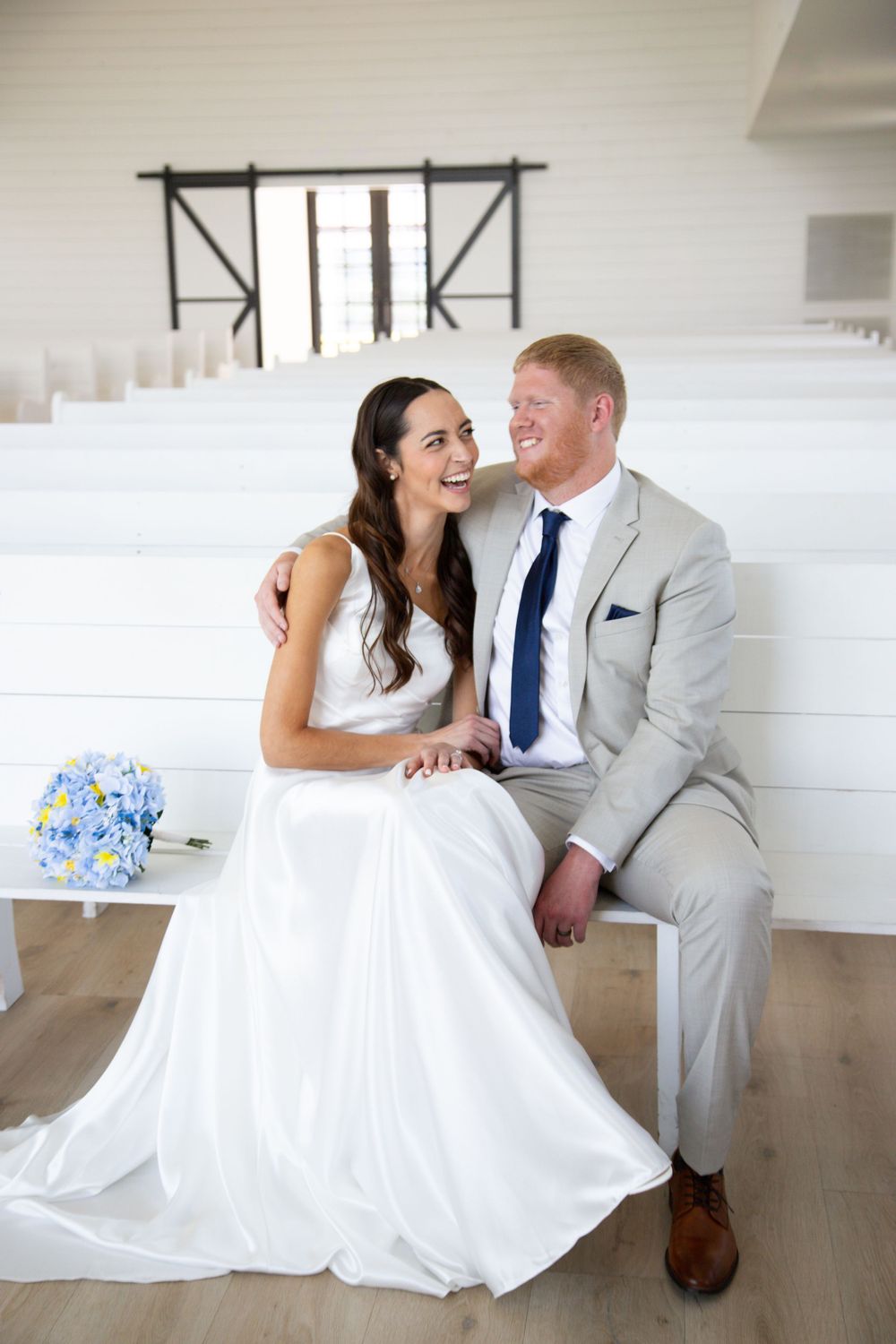 Newly Weds sitting at The Gardenia wedding venue,  Wedding in Dallas Texas,  Stephenville Couples Photographer,