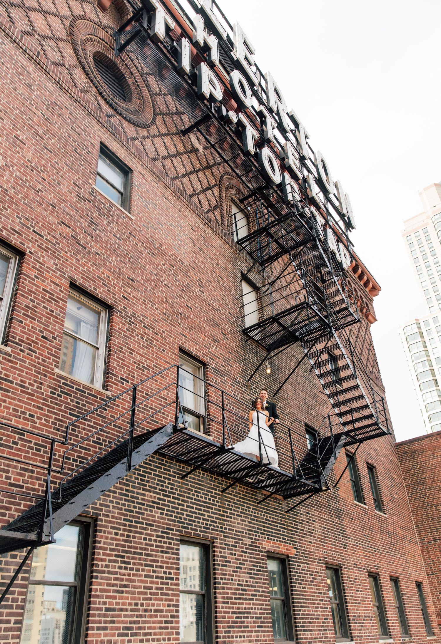Tip Top Tap fire escape wedding