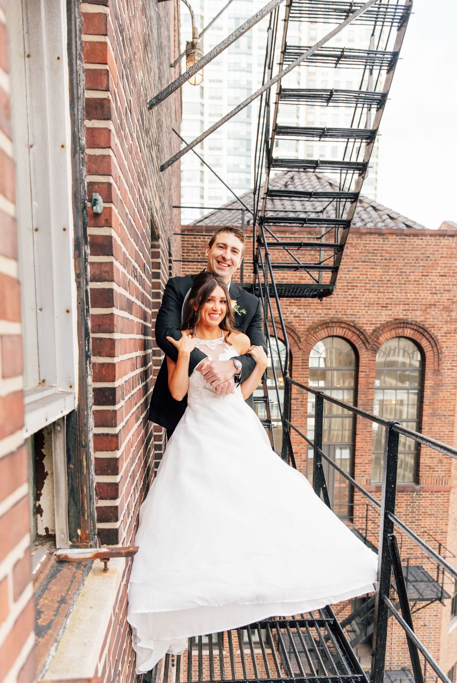 Tip Top Tap fire escape wedding