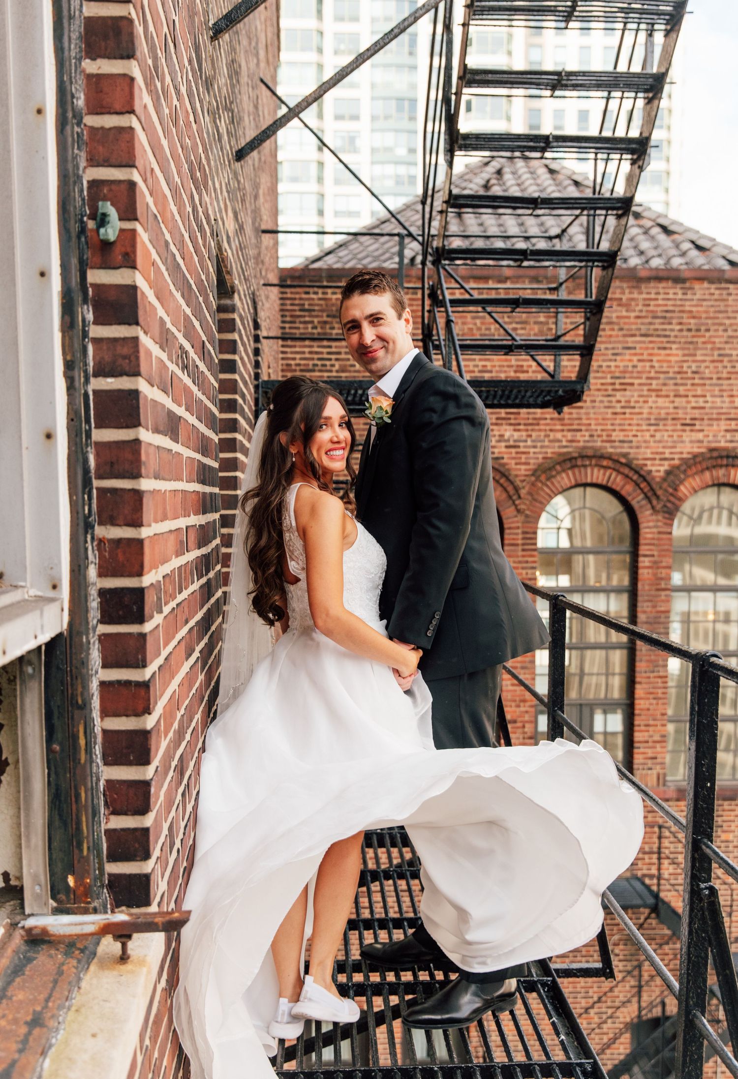 Tip Top Tap fire escape wedding
