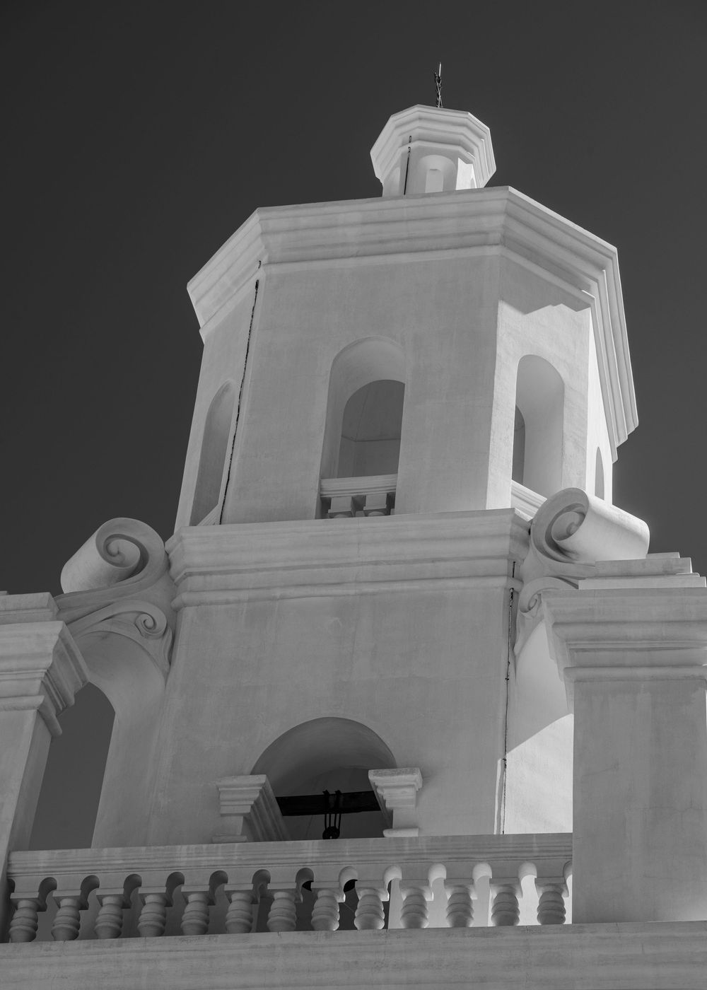 black and white belfry
