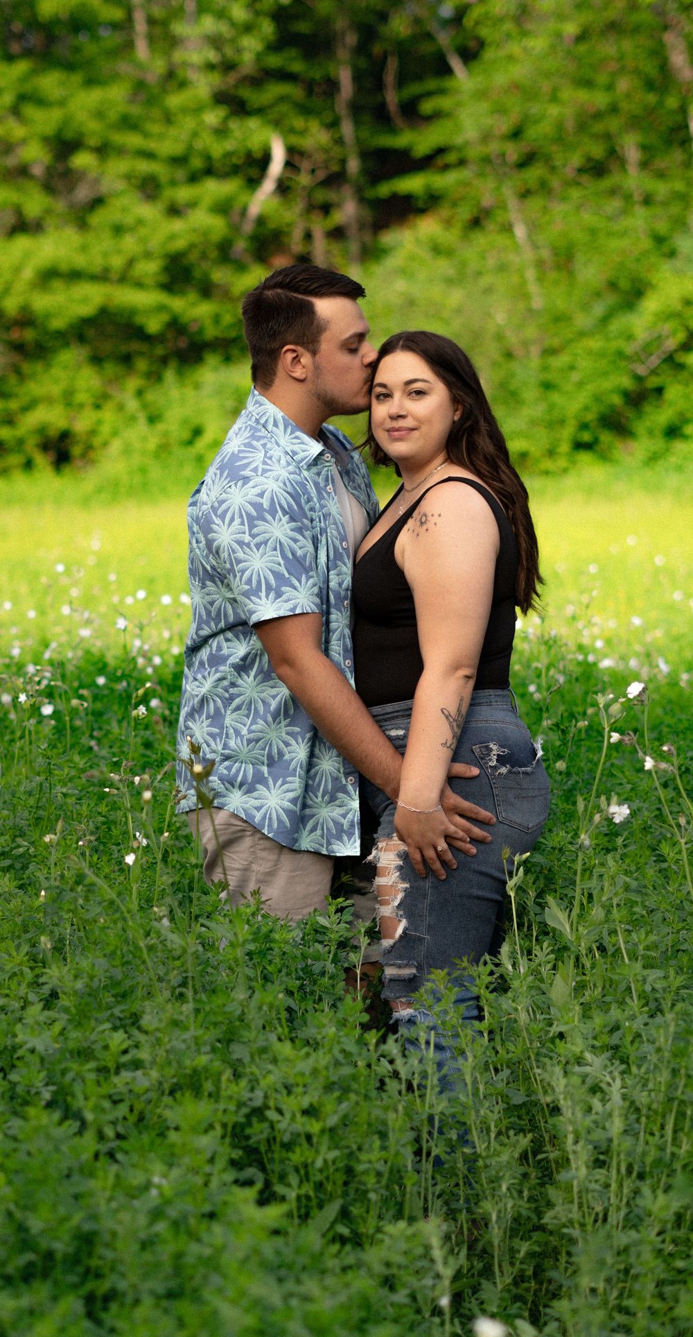 engagement photo taken in Ontario Wi