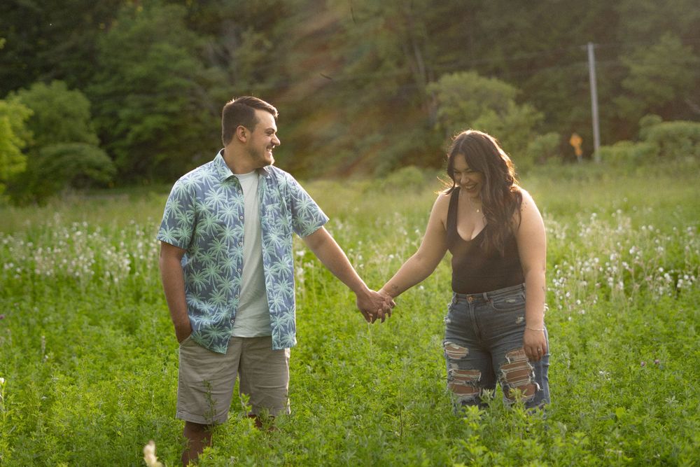 engagement photo taken in Ontario wi