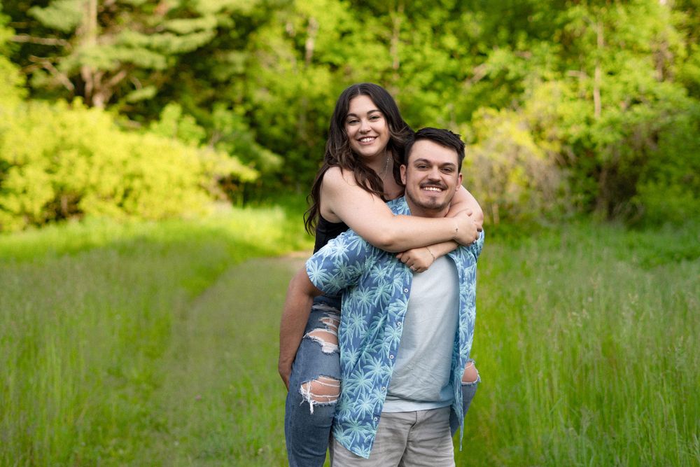 engagement photo taken in Ontario wi