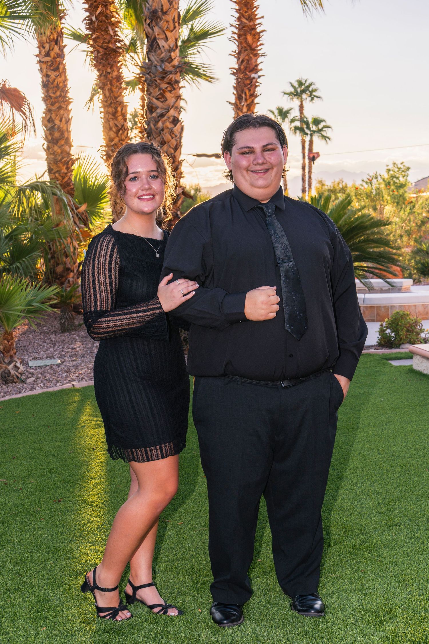 boy and girl posing during formal photos