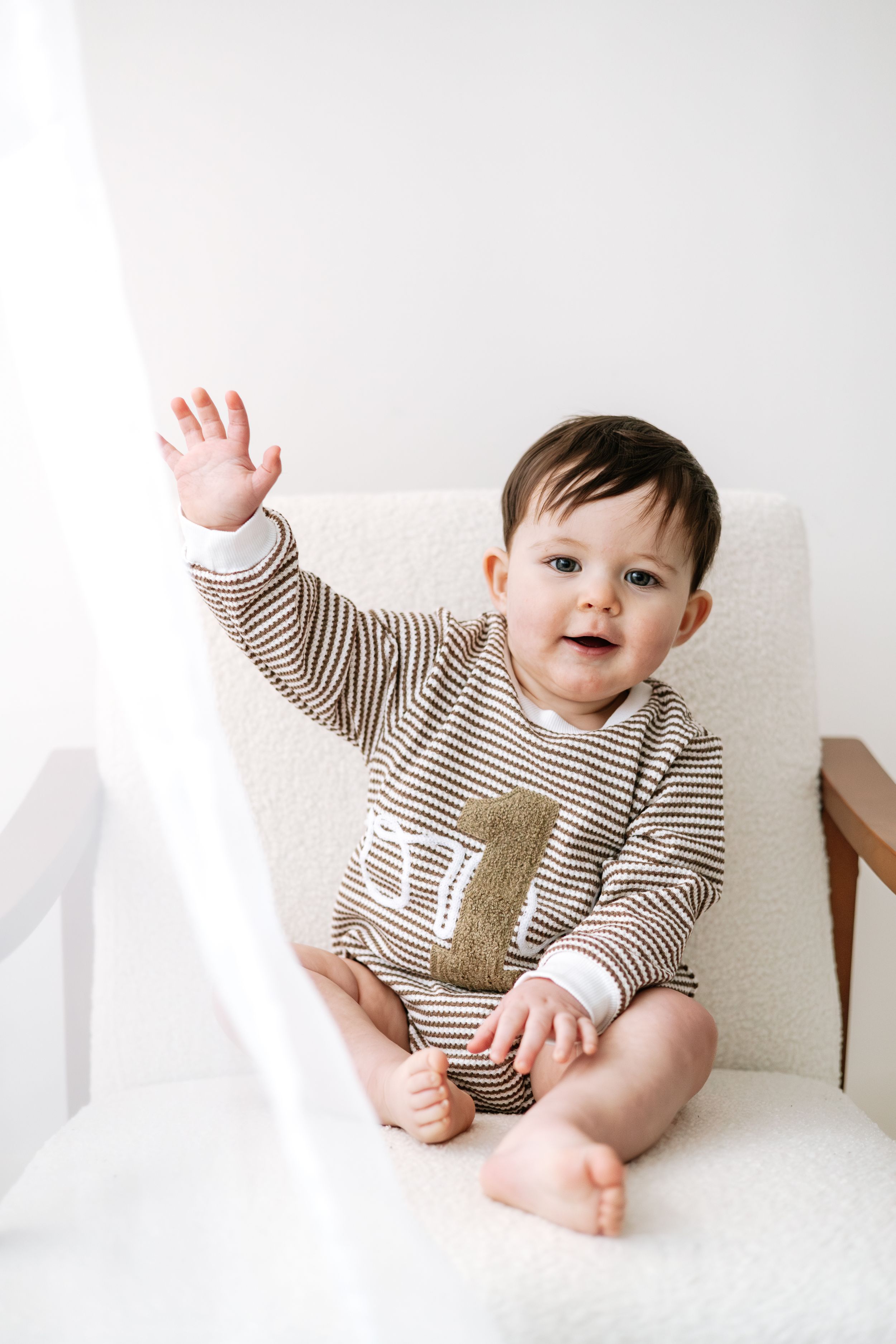 Birthday photography Nottingham baby turning one natural portrait studio session