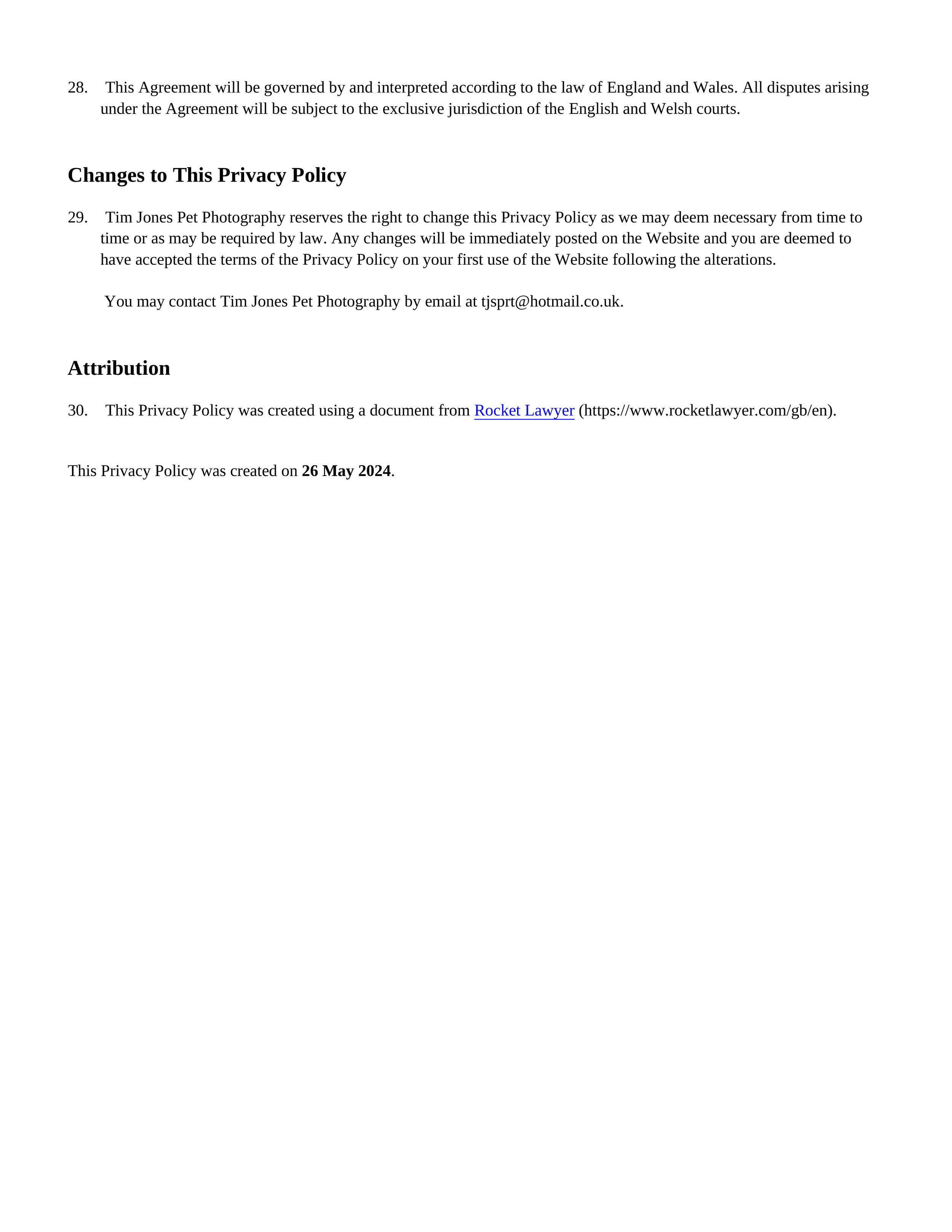 Privacy policy