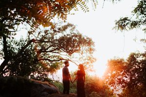 Kazakh couple destination engagement session in Guimarães, Portugal
