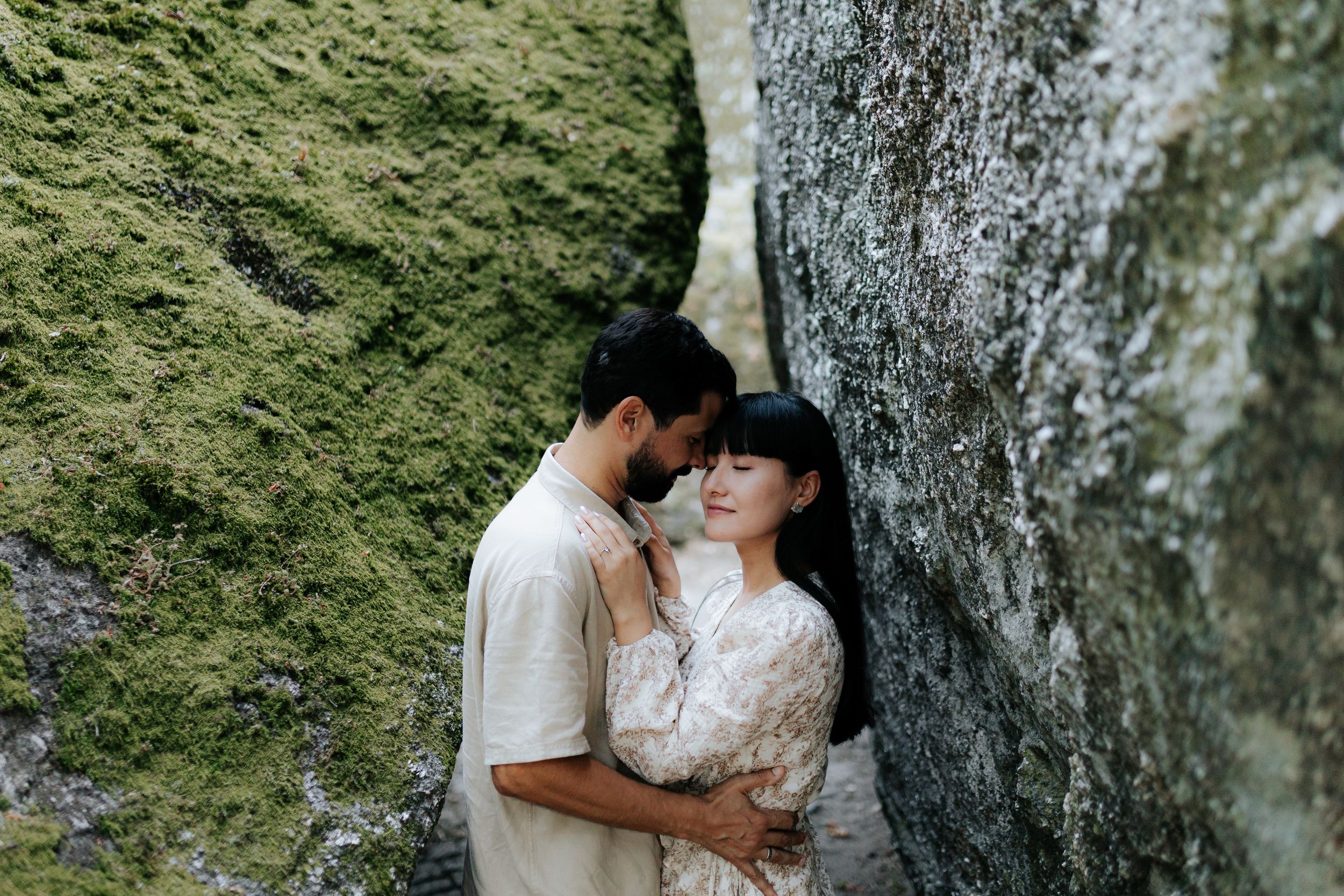 Kazakh couple destination engagement session in Guimarães, Portugal