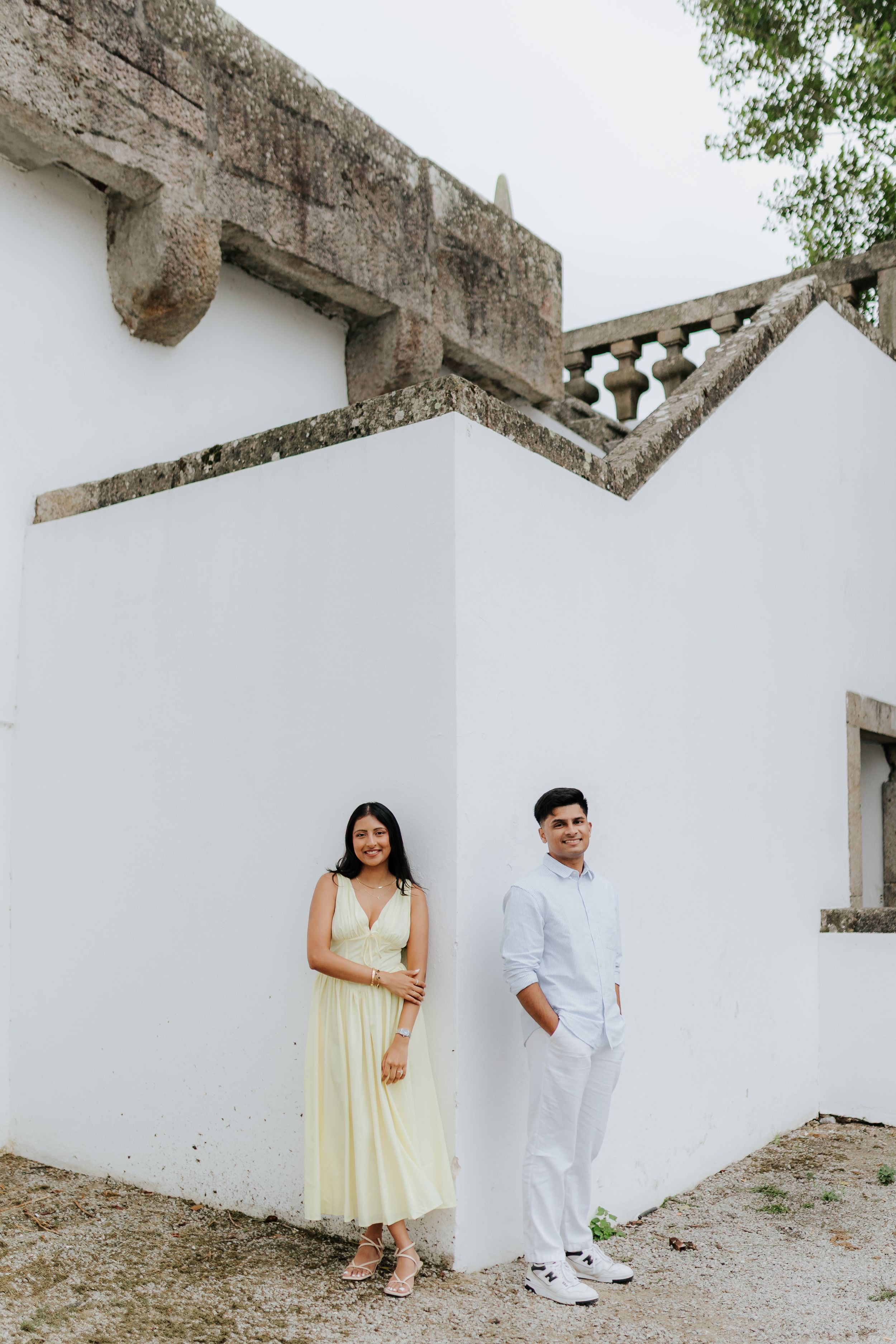 Indian couple living in the USA engagement session in Porto, Portugal