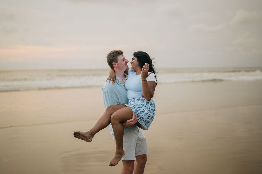 Professional proposal photography at Petitenget Beach Bali.