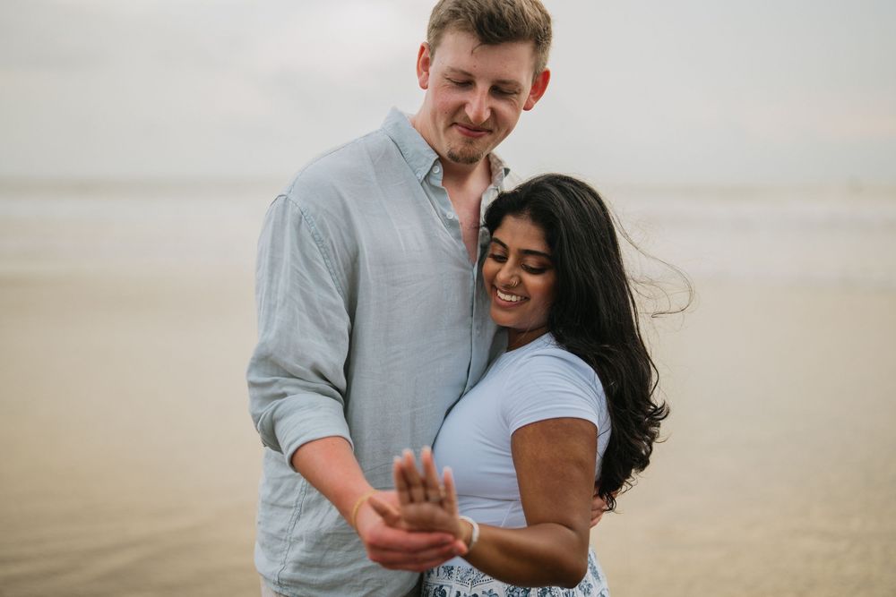 Professional proposal photography at Petitenget Beach Bali.