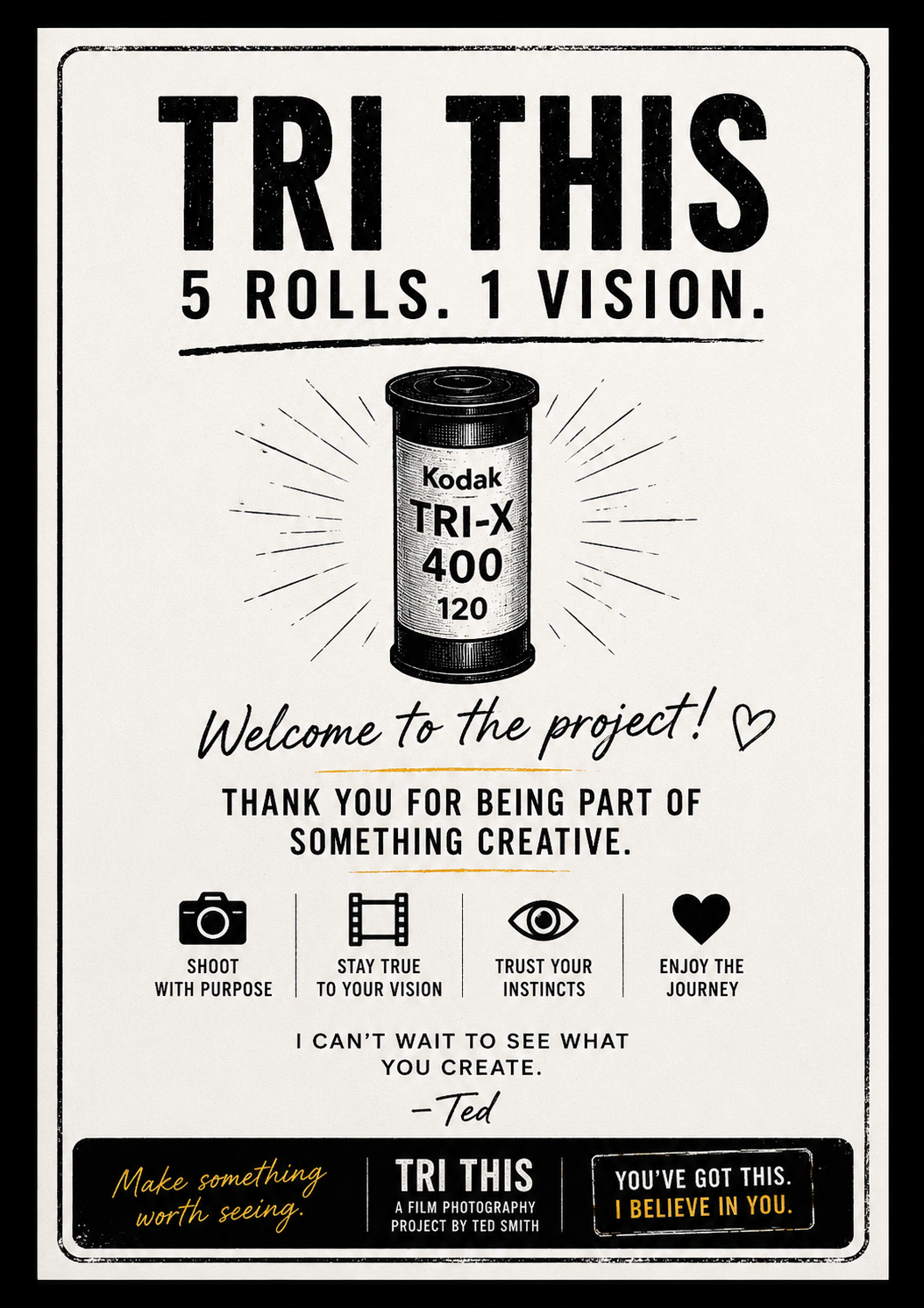 TRI THIS; 5 ROLLS 1 VISION FLYER