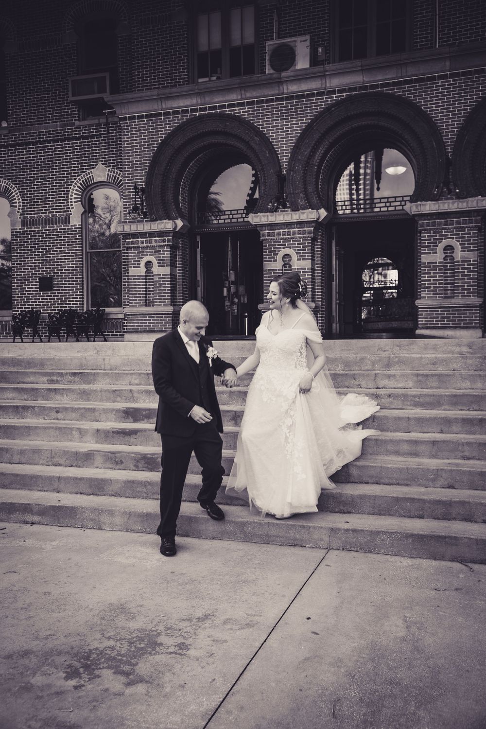 Editorial style wedding photography at University of Tampa, Clearwater, St Pete, Sarasota, Naples, and Dunedin, Florida