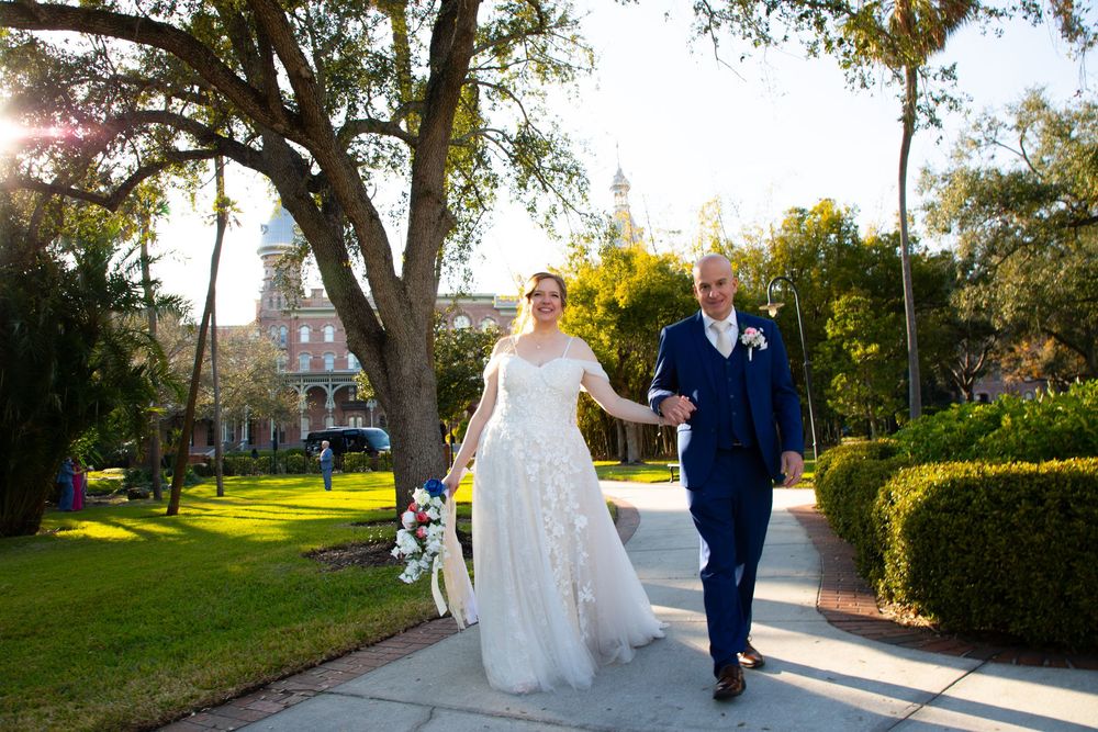 Editorial style wedding photography at University of Tampa, Clearwater, St Pete, Sarasota, Naples, and Dunedin, Florida
