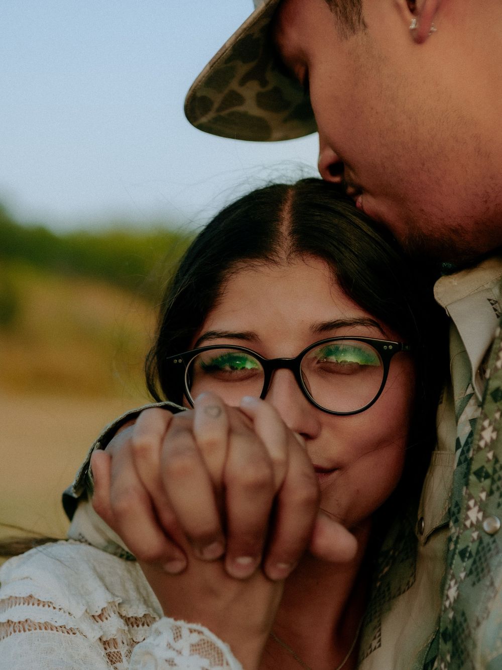 couple posing at barkley meadows park
