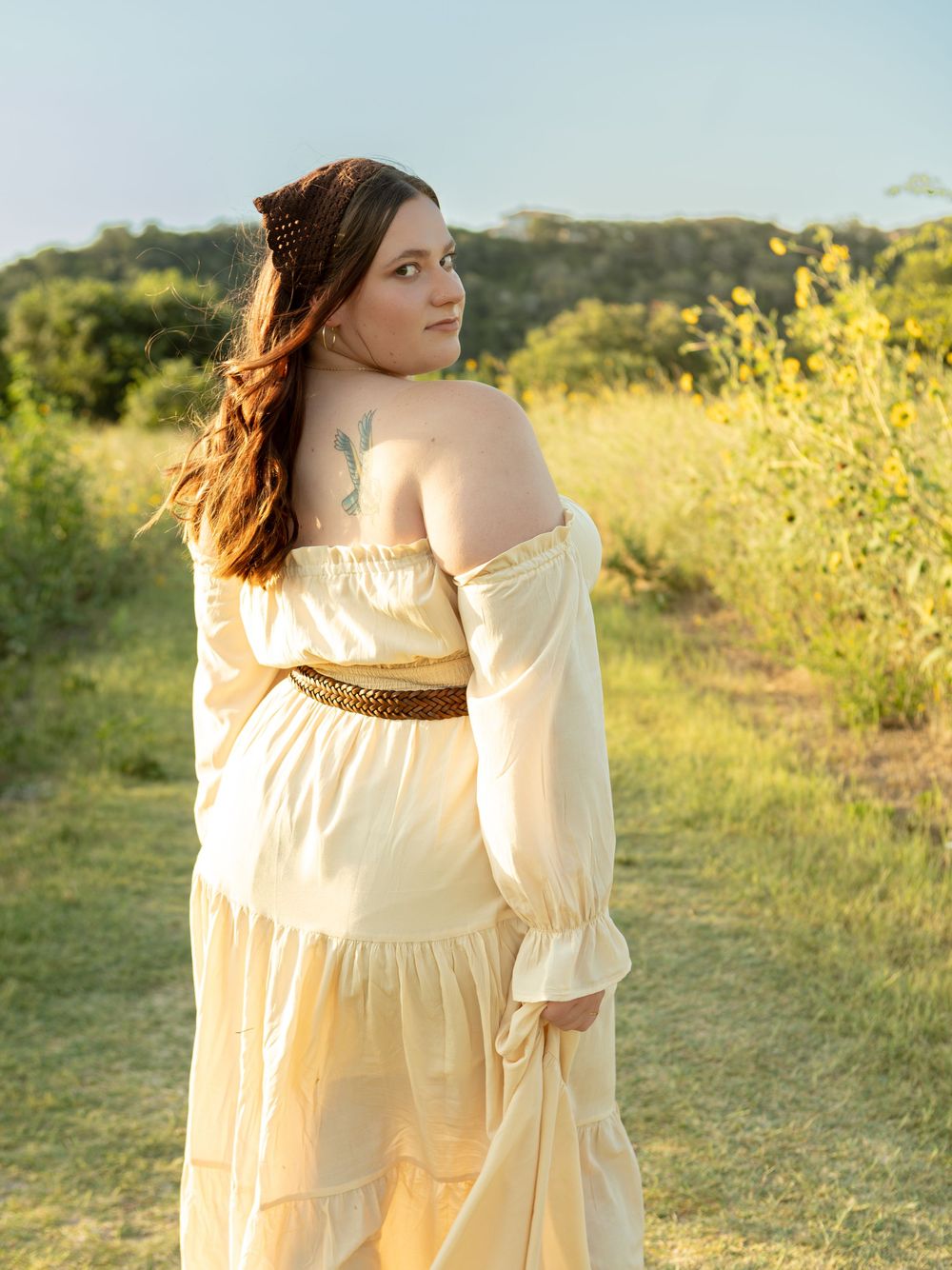 women posing in field at commond ford ranch