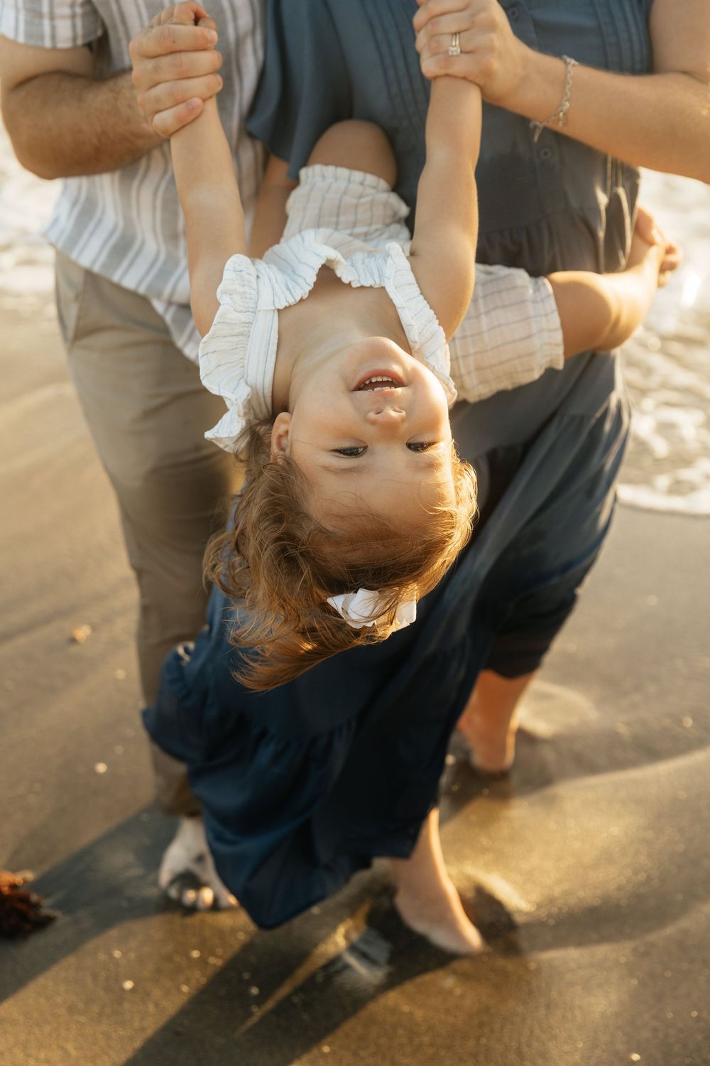 Family milestone session at the beach at sunrise. Jacksonville Family Photographer, Jacksonville Beach Family Photos - Lindsay McDow Photo