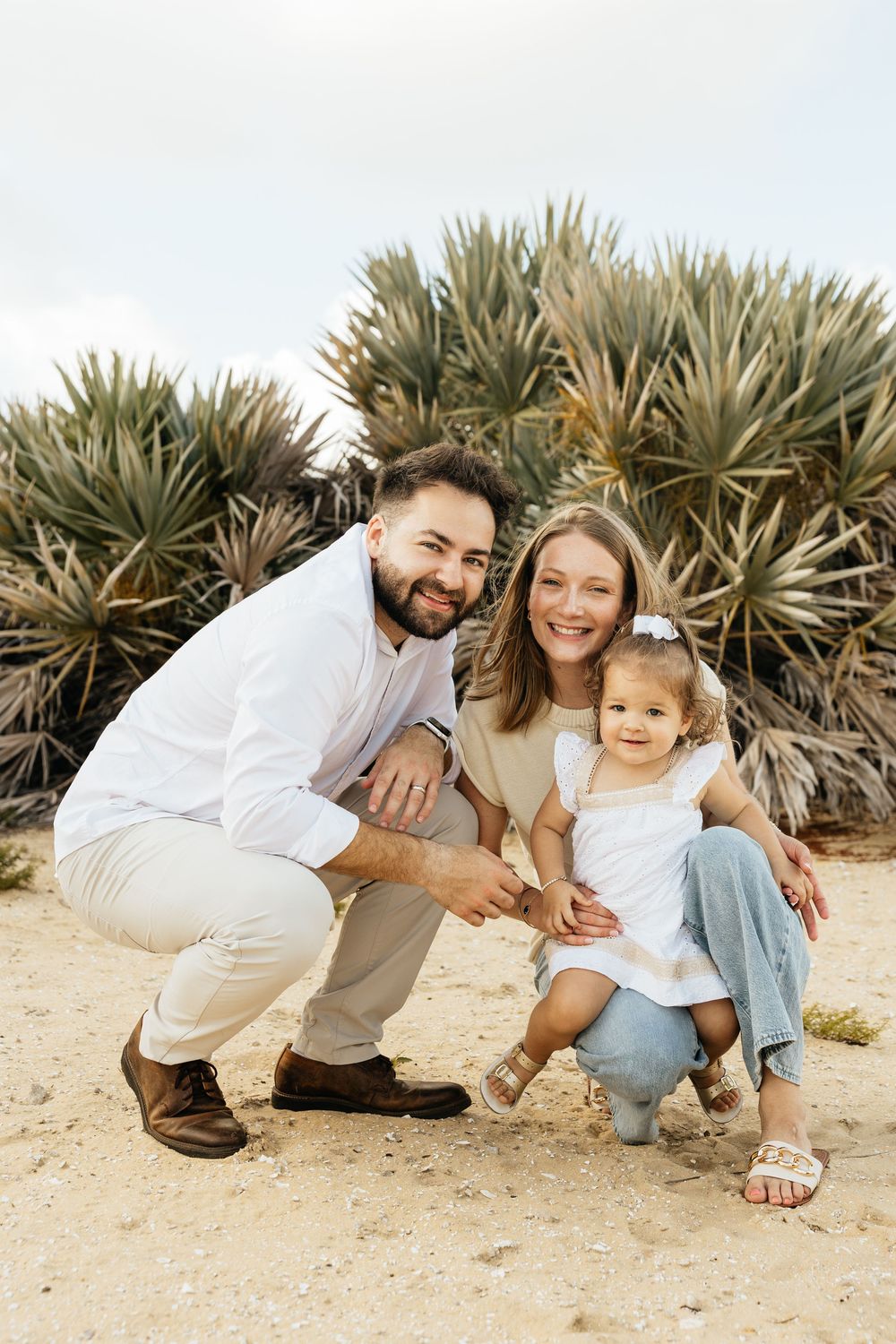 Family milestone session at the beach at sunrise. Jacksonville Family Photographer, Jacksonville Beach Family Photos - Lindsay McDow Photo