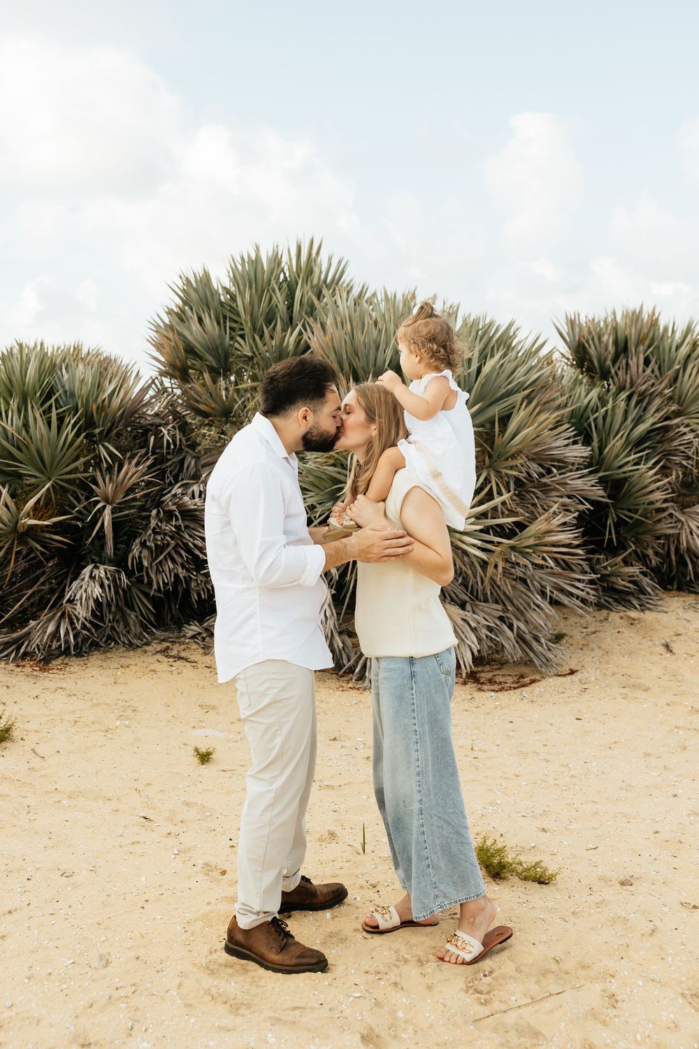 Family milestone session at the beach at sunrise. Jacksonville Family Photographer, Jacksonville Beach Family Photos - Lindsay McDow Photo