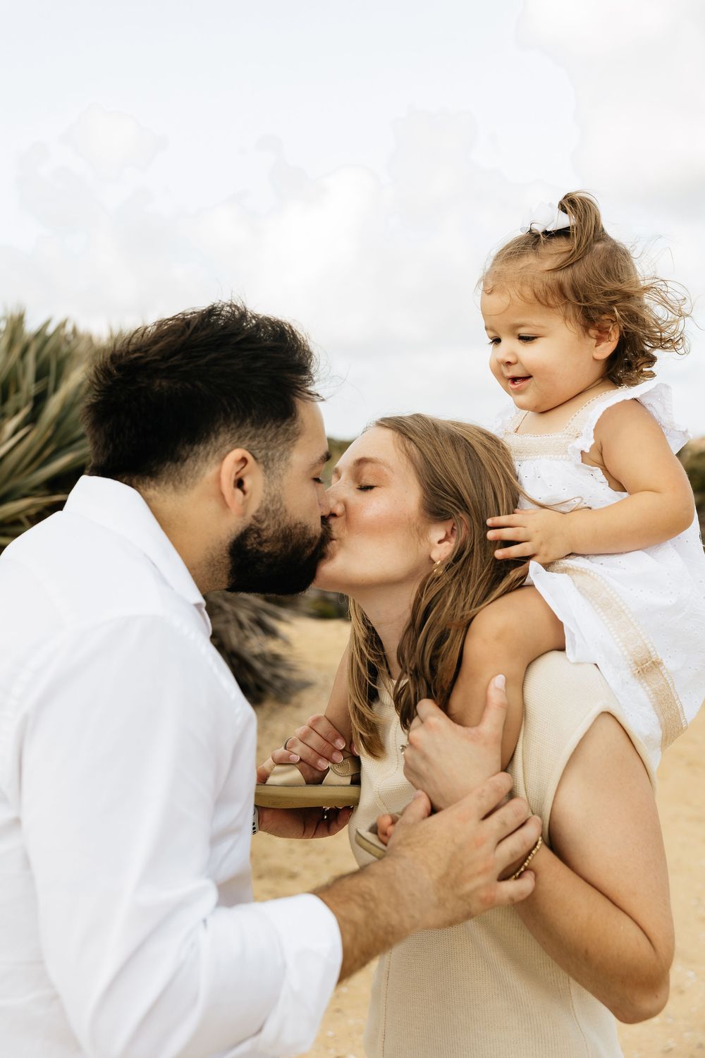 Family milestone session at the beach at sunrise. Jacksonville Family Photographer, Jacksonville Beach Family Photos - Lindsay McDow Photo