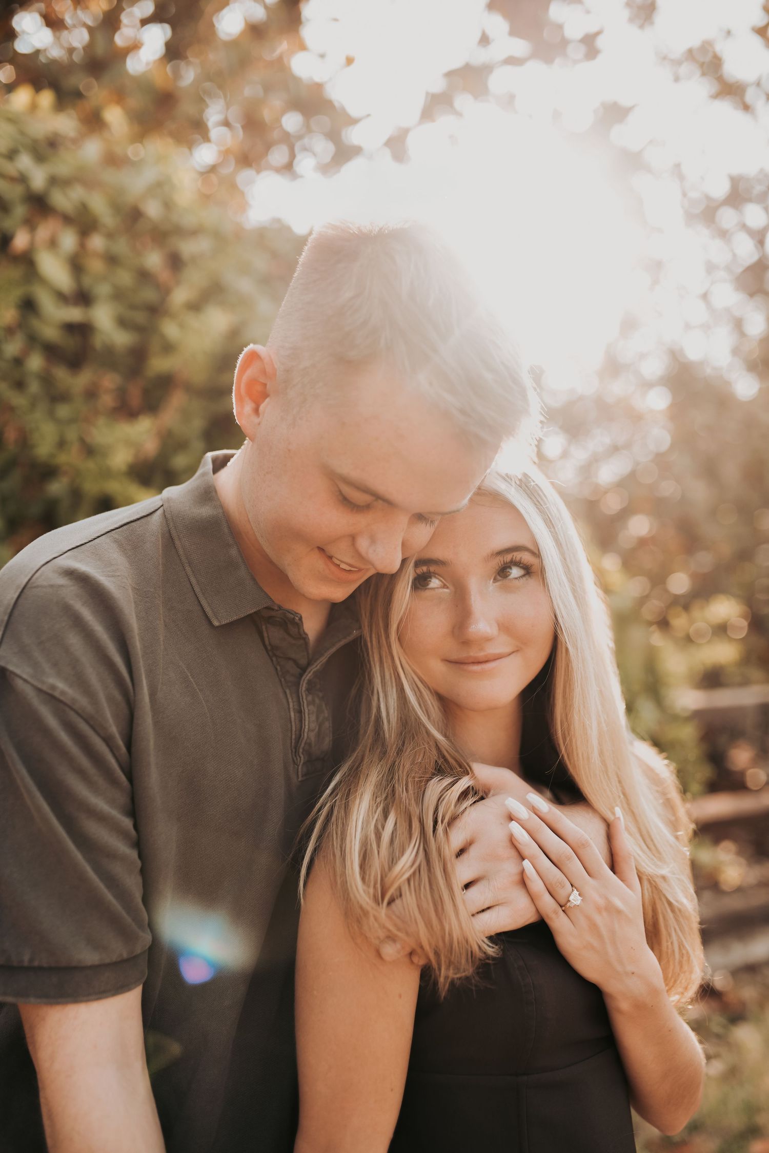 Private outdoor proposal photographed by a Denton proposal photographer
