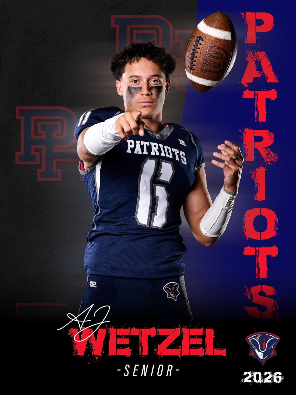 Senior banner portraits Providence Hall High School Herriman, Utah Football
