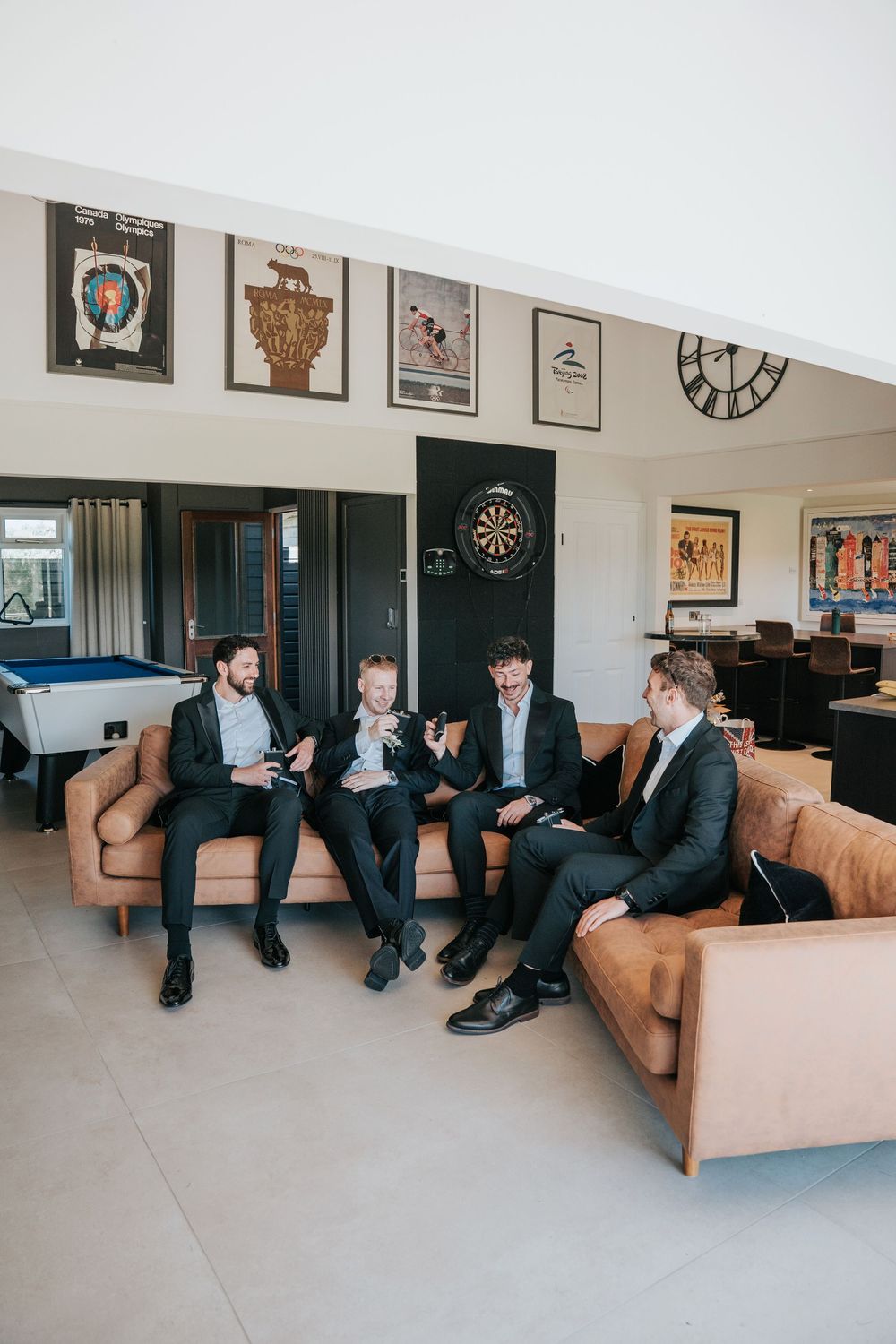 Groomsmen getting ready at Deer Park in Devon