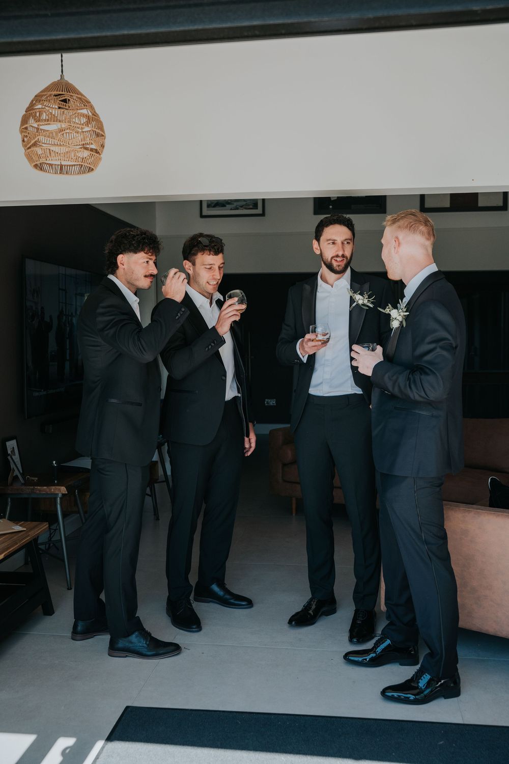 Groomsmen at Deer Park Country House in Devon