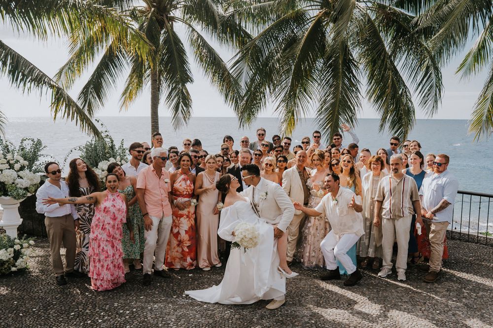 Wedding photography at Tejakula Bali overlooking the ocean.