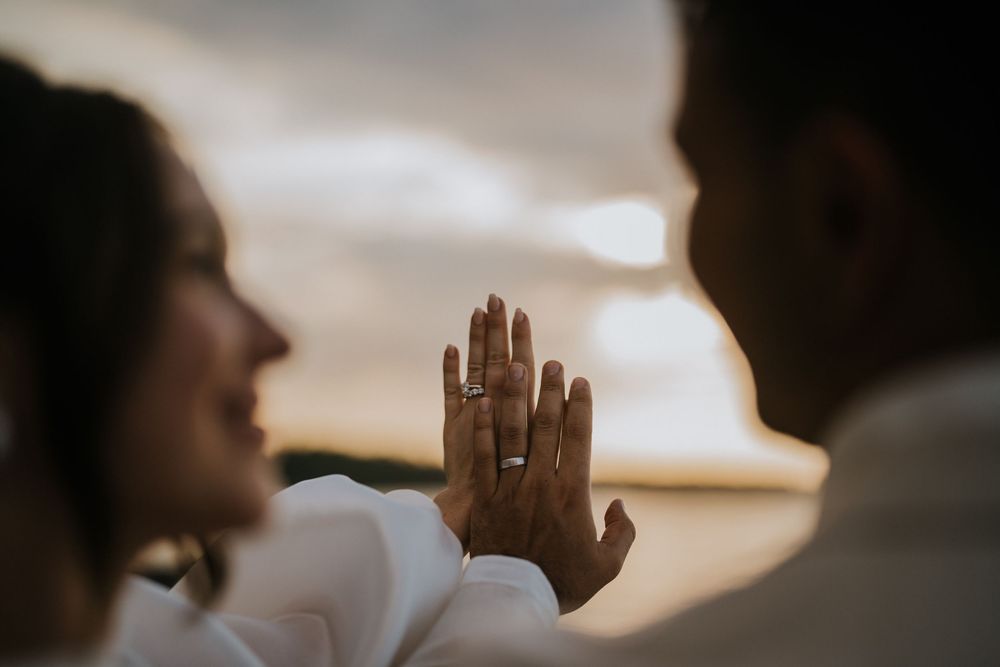 Wedding photography at Tejakula Bali overlooking the ocean.