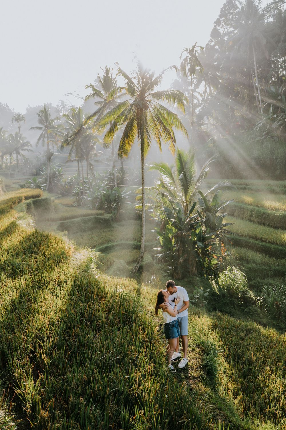 Professional photography services for a secret proposal at Ceking Rice Terrace Ubud.