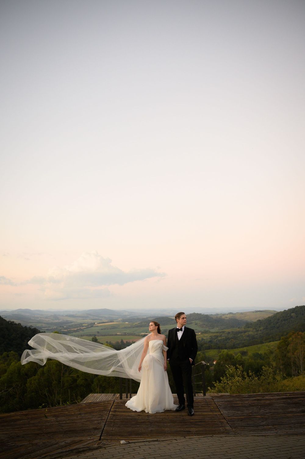 casamento no terras de clara com por do sol no mirante